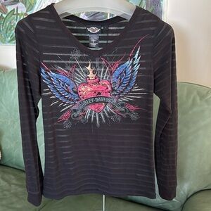 Womens Harley Davidson long sleeve shirt size large
